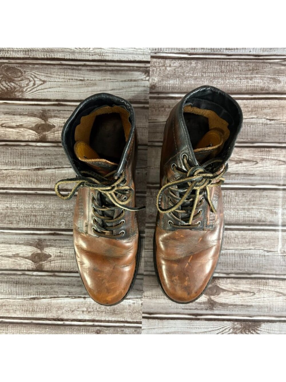 Frye Prison leather Boot Size 9 M color brandy Made In USA - Picture 11 of 11